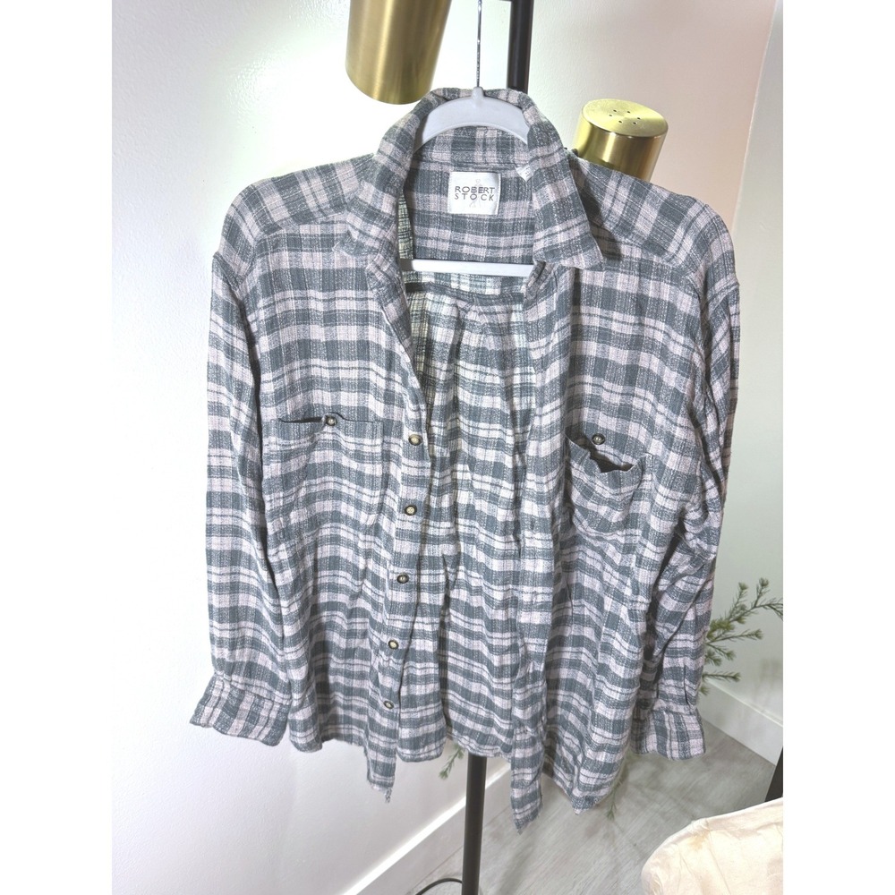 brandy melville repurpose robert stock extra soft light fall flannel loose fit m
